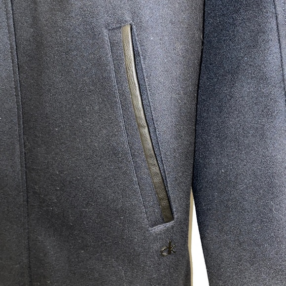 Calvin Klein Navy Winter Coat - Picture 3 of 8